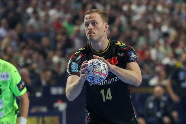 Cologne 13.06.2026. Pilka reczna EHF Liga Mistrzow sezon 2025 26 final4 mecz: SC Magdeburg - Fuchse Berlin --- Handball EHF Champions League season 2025 26 final4 match: SC Magdeburg - Fuchse Berlin nz Magnusson Omar Ingi Fot. Kacper Staniec NEWSPIX.PL --- newspix.pl 