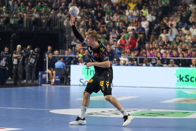 Cologne 13.06.2026. Pilka reczna EHF Liga Mistrzow sezon 2025 26 final4 mecz: SC Magdeburg - Fuchse Berlin --- Handball EHF Champions League season 2025 26 final4 match: SC Magdeburg - Fuchse Berlin nz Kristjansson Gisli Fot. Kacper Staniec NEWSPIX.PL --- newspix.pl 