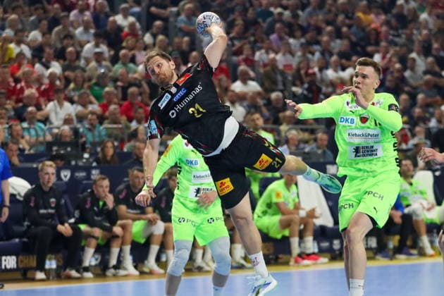 Cologne 13.06.2026. Pilka reczna EHF Liga Mistrzow sezon 2025 26 final4 mecz: SC Magdeburg - Fuchse Berlin --- Handball EHF Champions League season 2025 26 final4 match: SC Magdeburg - Fuchse Berlin nz Lagergren Albin Fot. Kacper Staniec NEWSPIX.PL --- newspix.pl 