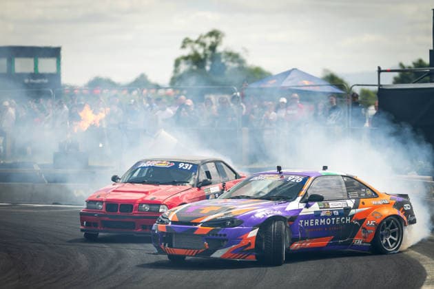 REPRO FREE *PRESS RELEASE NO REPRODUCTION FEE* EDITORIAL USE ONLY Red Bull Drift Pursuit, Mondello Park 13 6 2026 Four Irish drivers earned their shot on the pro stage of Red Bull Drift Masters at Mondello Park on Saturday, after standout performances in Red Bull Drift Pursuit. Ireland™s top amateur drifters secured coveted wildcard entries into Red Bull Drift Masters qualifying, lining up alongside some of the Ä™s biggest names for a chance to prove themselves at the highest level. Pictured in action during Red Bull Drift Pursuit at Mondello Park is 3rd placed Jakub Krzyszczak from Waterford with Andrew Molloy from Down¨ 3rd placed Jakub Krzyszczak from Waterford with Andrew Molloy from Down 13 6 2026  Copyright: x INPHO RedxBullxContentxPool MorganxTreacyx 0U6A0596