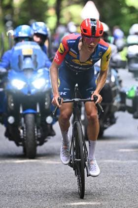 Tour Auvergne - Rhone-Alpes 2026 Stage 7 GRAND COLOMBIER, FRANCE - JUNE 13 : Ayuso Juan (ESP) of Lidl Trek during stage 7 of the 78th edition of Tour Auvergne - Rhone-Alpes an UCI World Tour 2.UWT cycling road race stage for Men Elite of 133.6 km with start in La Bridoire and finish in Grand Colombier on June 13, 2026 in Grand Colombier, France, 13 06 2026 ( Motordriver Guy De Vuyst - Grand Colombier France  Copyright: xVincentxKalutx