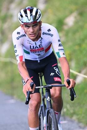 Tour Auvergne - Rhone-Alpes 2026 Stage 7 GRAND COLOMBIER, FRANCE - JUNE 13 : Del Toro Isaac (MEX) of UAE Team Emirates XRGduring stage 7 of the 78th edition of Tour Auvergne - Rhone-Alpes an UCI World Tour 2.UWT cycling road race stage for Men Elite of 133.6 km with start in La Bridoire and finish in Grand Colombier on June 13, 2026 in Grand Colombier, France, 13 06 2026 ( Motordriver Guy De Vuyst - Grand Colombier France  Copyright: xVincentxKalutx