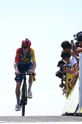 Tour Auvergne - Rhone-Alpes 2026 Stage 7 GRAND COLOMBIER, FRANCE - JUNE 13 : Skjelmose Mattias (DEN) of Lidl Trek during stage 7 of the 78th edition of Tour Auvergne - Rhone-Alpes an UCI World Tour 2.UWT cycling road race stage for Men Elite of 133.6 km with start in La Bridoire and finish in Grand Colombier on June 13, 2026 in Grand Colombier, France, 13 06 2026 ( Motordriver Guy De Vuyst - Grand Colombier France  Copyright: xVincentxKalutx