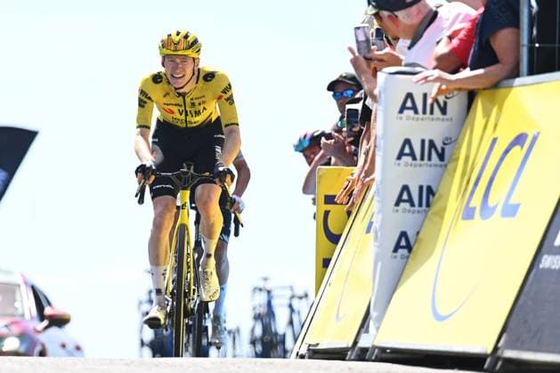 Tour Auvergne - Rhone-Alpes 2026 Stage 7 GRAND COLOMBIER, FRANCE - JUNE 13 : Jorgenson Matteo (USA) of Team Visma Lease a Bike during stage 7 of the 78th edition of Tour Auvergne - Rhone-Alpes an UCI World Tour 2.UWT cycling road race stage for Men Elite of 133.6 km with start in La Bridoire and finish in Grand Colombier on June 13, 2026 in Grand Colombier, France, 13 06 2026 ( Motordriver Guy De Vuyst - Grand Colombier France  Copyright: xVincentxKalutx