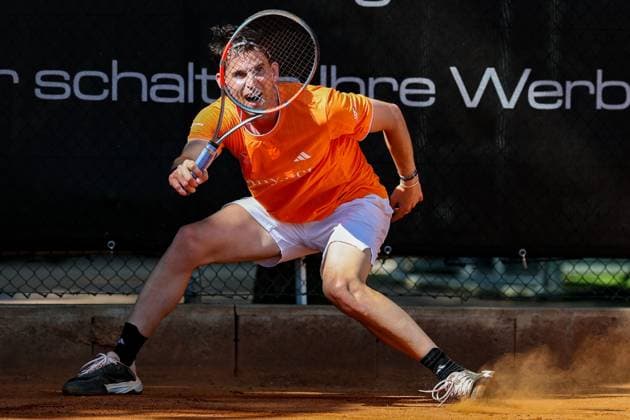 13.June. 2026 – TENNIS – Vienna Tennis Association (WTV) Final Four Dominic Thiem (AUT) defends against opponent VIENNA Better Tennis Center Alt Erlaa ,Vienna Vienna Better Tennis Center Alt Erlaa AUSTRIA