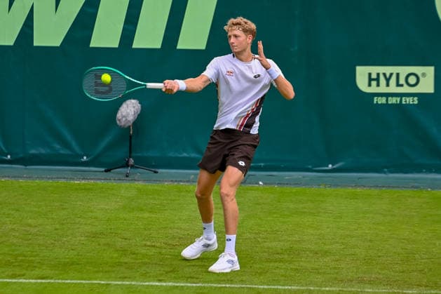 Martin Landaluce Spain hits a ball TERRA WORTMANN Open 2026, Tennis, ATP 500, Tournament, Qualification, 13 06 2026, TERRA WORTMANN Open 2026, Tennis, ATP 500, Tournament, Qualification, 13 06 2026 Halle Copyright: xEibner-Pressefoto RobertxGertzenx EP_RGN