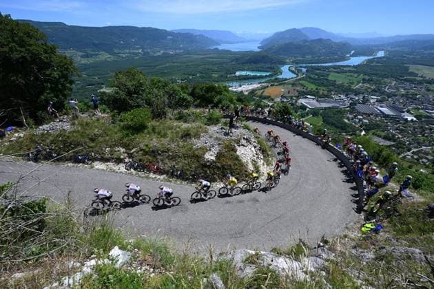 Tour Auvergne - Rhone-Alpes 2026 Stage 7 GRAND COLOMBIER, FRANCE - JUNE 13 : Illustration picture during stage 7 of the 78th edition of Tour Auvergne - Rhone-Alpes an UCI World Tour 2.UWT cycling road race stage for Men Elite of 133.6 km with start in La Bridoire and finish in Grand Colombier on June 13, 2026 in Grand Colombier, France, 13 06 2026 ( Motordriver Guy De Vuyst - Grand Colombier France  Copyright: xVincentxKalutx