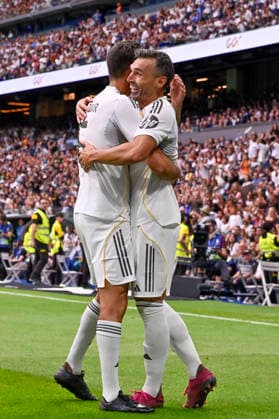 June 13, 2026, Madrid, Madrid, Spain: DAVID BARRAL celebrates a goal during the match for the 13th edition of the 2026 Corazon Classic Match, titled Ã¢â‚¬oeA Match with the Spirit of Childhood,Ã¢â‚¬Â between Real Madrid C.F. Legends and Inter Legends, played at the Bernabo u Stadium on June 13, 2026, in Madrid, Spain. REAL MADRID C.F. Legends 2 Vs INTER Legends 1 - XIII EdicioÂ³N Del Corazon Classic Match 2026 Un Partido Con Alma De Infancia (06.13.26)  - ZUMAc312 20260613_zsp_c312_173 Copyright: xOscarxManuelxSanchezx