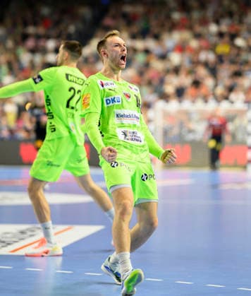 Final cheer Mathias GIDSEL B semi-final SC Magdeburg MD vs Füchse Berlin, on 13 06 2026 Men Handball EHF Champions League Final4 2026, from 13 06 14 06 2026 in Cologne Germany Lanxess Arena