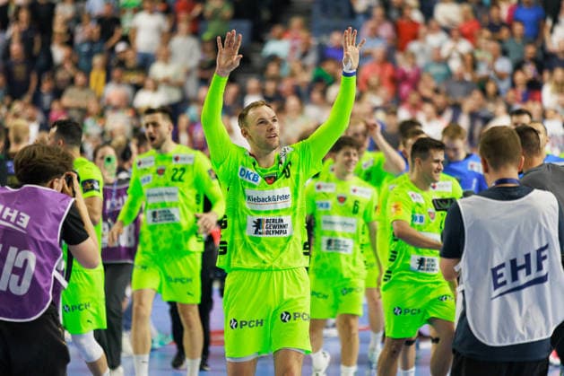 Mathias GIDSEL Fuechse Berlin, 19 jubilation, joy, passion, success, emotion, enthusiasm, positive emotions GER, SC Magdeburg vs Fuechse Berlin, handball, TruckScout24 EHF FINAL4 2026, semi-final, 2025 2026 season, 13 06 2026, GER, SC Magdeburg vs Fuechse Berlin, handball, TruckScout24 EHF FINAL4 2026, semi-final, 2025 2026 season, 13 06 2026, Cologne Copyright: xEibnerxPressefoto OliverxSchmidtx EP_OST