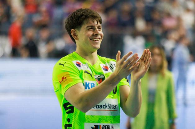 Leo PRANTNER Fuechse Berlin, 06 jubilation, joy, passion, success, emotion, enthusiasm, positive emotions GER, SC Magdeburg vs Fuechse Berlin, handball, TruckScout24 EHF FINAL4 2026, semi-final, 2025 2026 season, 13 06 2026, GER, SC Magdeburg vs Fuechse Berlin, handball, TruckScout24 EHF FINAL4 2026, semi-final, 2025 2026 season, 13 06 2026, Cologne Copyright: xEibnerxPressefoto OliverxSchmidtx EP_OST