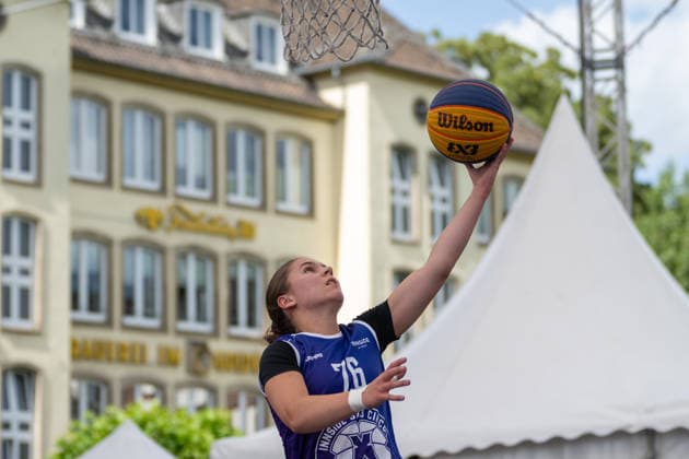 Marianna Byvatov Team Xanten, 76 goes to the basket Innside 3x3 Circus, basketball, group phase, D Sports, 13 06 2026 Innside 3x3 Circus, basketball, group phase, D Sports, 13 06 2026 Duesseldorf Copyright: xEibner-Pressefoto ThomasxHaeslerx EP_THR