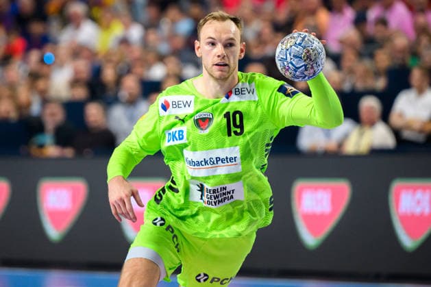Cologne, Germany Handball EHF CL Final 4 Semi-Final SC Magdeburg Fuechse Berlin Mathias Gidsel Berlin Cologne Lanxess Arena North Rhine-Westphalia Germany