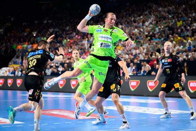 Cologne, Germany Handball EHF CL Final 4 Semi-Final SC Magdeburg Fuechse Berlin Max Darj Berlin Cologne Lanxess Arena North Rhine-Westphalia Germany