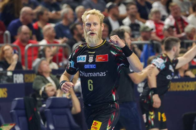 13 06 2026, xgox, handball EHF Champions League semi-final SC Magdeburg Füchse Berlin v l Matthias Musche Magdeburg, 6 jubilation, goal celebration, jubelt über das Tor, celebrate the goal, celebration Köln