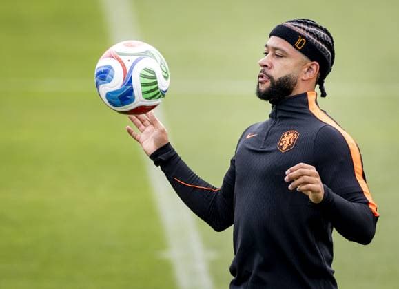 KANSAS CITY - Memphis Depay of the Netherlands during a training session of the Dutch national team, Nationalteam at the KC Current Training Facility, on June 13, 2026, in Kansas City. For the Dutch national team, the World Cup begins with a match against Japan. KOEN VAN WEEL ANP xVIxANPxSportx xxANPxIVx 560909535 originalFilename: 560909535.jpg