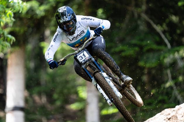 MOUNTAINBIKE - UCI MTB World Series LEOGANG,AUSTRIA,13.JUN.26 - CYCLING, MOUNTAIN BIKE - UCI Mountainbike World Cup, downhill. Image shows Simon Chapelet (FRA).  GEPAxpictures xJulioxArellano