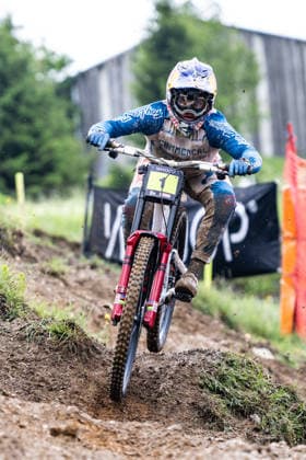 MOUNTAINBIKE - UCI MTB World Series LEOGANG,AUSTRIA,13.JUN.26 - CYCLING, MOUNTAIN BIKE - UCI Mountainbike World Cup, downhill. Image shows Valentina Hoell (AUT).  GEPAxpictures xJulioxArellano