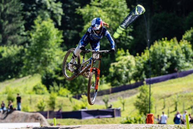 MOUNTAINBIKE - UCI MTB World Series LEOGANG,AUSTRIA,13.JUN.26 - CYCLING, MOUNTAIN BIKE - UCI Mountainbike World Cup, downhill. Image shows Gracey Hemstreet (CAN).  GEPAxpictures xJulioxArellano