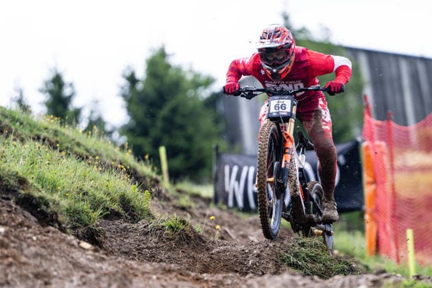 MOUNTAINBIKE - UCI MTB World Series LEOGANG,AUSTRIA,13.JUN.26 - CYCLING, MOUNTAIN BIKE - UCI Mountainbike World Cup, downhill. Image shows Andreas Kolb (AUT).  GEPAxpictures xJulioxArellano