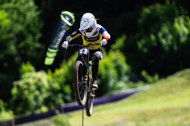 MOUNTAINBIKE - UCI MTB World Series LEOGANG,AUSTRIA,13.JUN.26 - CYCLING, MOUNTAIN BIKE - UCI Mountainbike World Cup, downhill. Image shows Lisa Bouladou (FRA).  GEPAxpictures xJulioxArellano