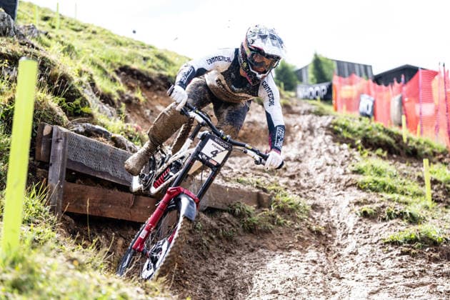 MOUNTAINBIKE - UCI MTB World Series LEOGANG,AUSTRIA,13.JUN.26 - CYCLING, MOUNTAIN BIKE - UCI Mountainbike World Cup, downhill. Image shows Amaury Pierron (FRA).  GEPAxpictures xJulioxArellano