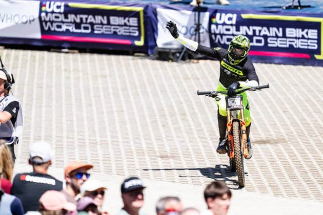 MOUNTAINBIKE - UCI MTB World Series LEOGANG,AUSTRIA,13.JUN.26 - CYCLING, MOUNTAIN BIKE - UCI Mountainbike World Cup, downhill. Image shows Benoit Coulanges (FRA).  GEPAxpictures xJulioxArellano