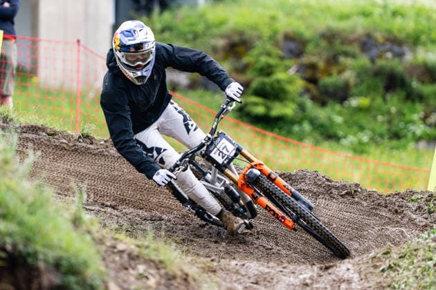 MOUNTAINBIKE - UCI MTB World Series LEOGANG,AUSTRIA,13.JUN.26 - CYCLING, MOUNTAIN BIKE - UCI Mountainbike World Cup, downhill. Image shows Asa Vermette (USA).  GEPAxpictures xJulioxArellano