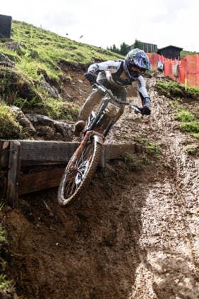 MOUNTAINBIKE - UCI MTB World Series LEOGANG,AUSTRIA,13.JUN.26 - CYCLING, MOUNTAIN BIKE - UCI Mountainbike World Cup, downhill. Image shows Loris Vergier (FRA).  GEPAxpictures xJulioxArellano