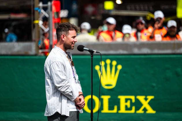 24 HEURES DU MANS 2026 - RACE - SATURDAY CAVENDISH Mark (gbr), Ex-professional cyclist and Starter of the 24 Hours of Le Mans 2026, portrait, illustration,starting grid, grille de depart, during the 24 Hours of Le Mans 2026, 3rd round of the 2026 FIA World Endurance Championship, on June 13, 2026 on the Circuit des 24 Heures du Mans in Le Mans, France -  Copyright: xAndreaxLorenzinax