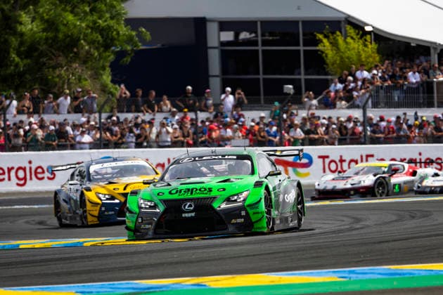 24 HEURES DU MANS 2026 - RACE - SATURDAY 87 UMBRARESCU Petru (rou), SCHMID Clemens (aut), LOPEZ JosÃ Maria (arg), Akkodis ASP Team, Lexus RC F LMGT3 87, LM GT3, action during the 24 Hours of Le Mans 2026, 3rd round of the 2026 FIA World Endurance Championship, on June 13, 2026 on the Circuit des 24 Heures du Mans in Le Mans, France - Le MansFrance  Copyright: xJULIENxDELFOSSEx