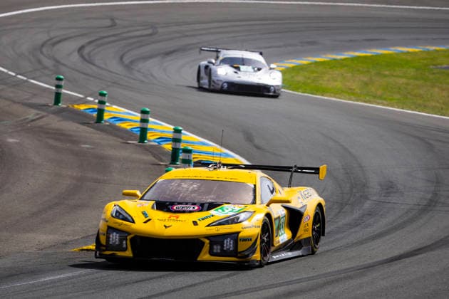24 HEURES DU MANS 2026 - RACE - SATURDAY 33 KEATING Ben (usa), EDGAR Jonny (gbr), CATSBURG Nicky (ned), TF Corvette Z06 LMGT3.R 33, LM GT3, action during the 24 Hours of Le Mans 2026, 3rd round of the 2026 FIA World Endurance Championship, on June 13, 2026 on the Circuit des 24 Heures du Mans in Le Mans, France - Le MansFrance  Copyright: xJULIENxDELFOSSEx