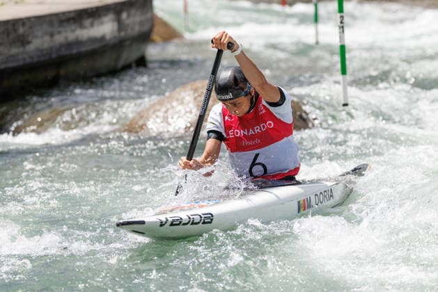Monica Doria AND at ICF CANOE SLALOM WORLD CUP, Canoeing, Women, Canadier, 2026, on 13 06 2026 in Augsburg, Eiskanal Bayern Germany