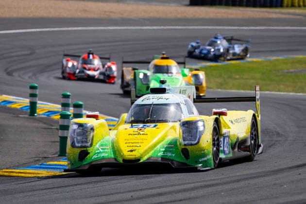 24 HEURES DU MANS 2026 - RACE - SATURDAY 43 SMIECHOWSKI Jakub (pol), DILLMANN Tom (fra), YELLOLY Nicholas (gbr), Inter Europol Competition, Oreca 07 Gibson 43, LMP2, action during the 24 Hours of Le Mans 2026, 3rd round of the 2026 FIA World Endurance Championship, on June 13, 2026 on the Circuit des 24 Heures du Mans in Le Mans, France - Le MansFrance  Copyright: xJULIENxDELFOSSEx