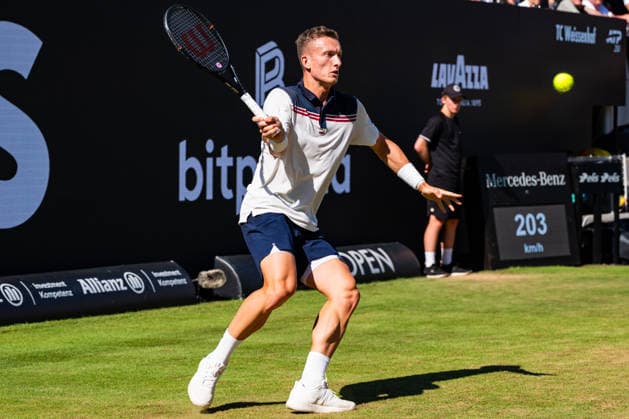 Stuttgart, GERMANY - June 13: Jiri Lehecka (CZE) during the Singles Match between Ben Shelton (USA) vs. Jiri Lehecka (CZE) at BOSS OPEN 2026, Tennisanlage Weissenhof on June 13, 2026 in Stuttgart, Germany. Baden-Württemberg Germany Copyright: xTimoxSteinx