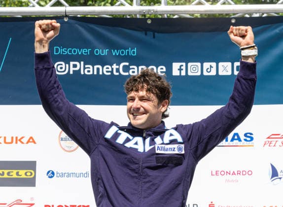 Raffaelo IVALDI ITA, Italy, Winner Single Canoe, C1 , Award ceremony ICF Canoe Slalom World Cup 2026 Eiskanal Augsburg