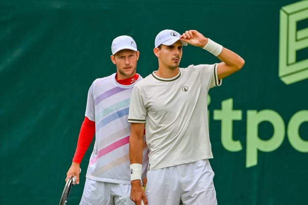 Neil Oberleitner Austria and Petr Nouza Czech Republic in doubles TERRA WORTMANN Open 2026, Tennis, ATP 500, Tournament, Qualification, 13 06 2026, TERRA WORTMANN Open 2026, Tennis, ATP 500, Tournament, Qualification, 13 06 2026 Halle Copyright: xEibner-Pressefoto RobertxGertzenx EP_RGN