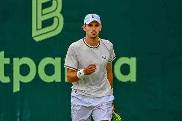 Petr Nouza Czech Republic cheers TERRA WORTMANN Open 2026, Tennis, ATP 500, Tournament, Qualification, 13 06 2026, TERRA WORTMANN Open 2026, Tennis, ATP 500, Tournament, Qualification, 13 06 2026 Halle Copyright: xEibner-Pressefoto RobertxGertzenx EP_RGN