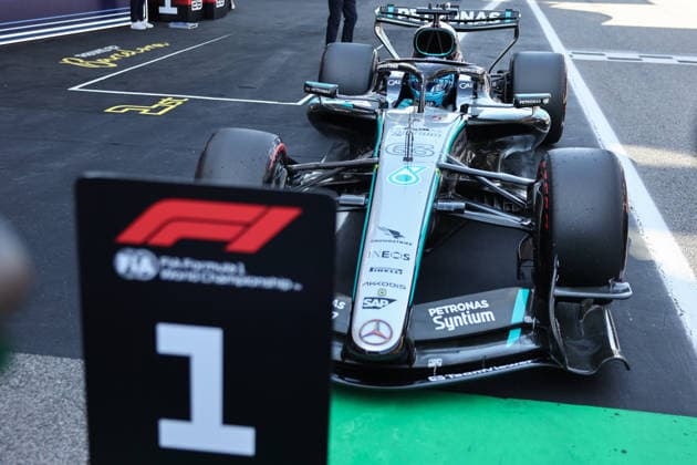 F1 Barcelona-Catalunya Grand Prix 2026 Qualifying George Russell of Mercedes after the qualifying ahead of the Formula 1 Barcelona-Catalunya Grand Prix at Circuit de Barcelona-Catalunya in Barcelona on June 13, 2026. Barcelona Spain  Copyright: xJakubxPorzyckix originalFilename:porzycki-f1barcel260613_npLEk.jpg