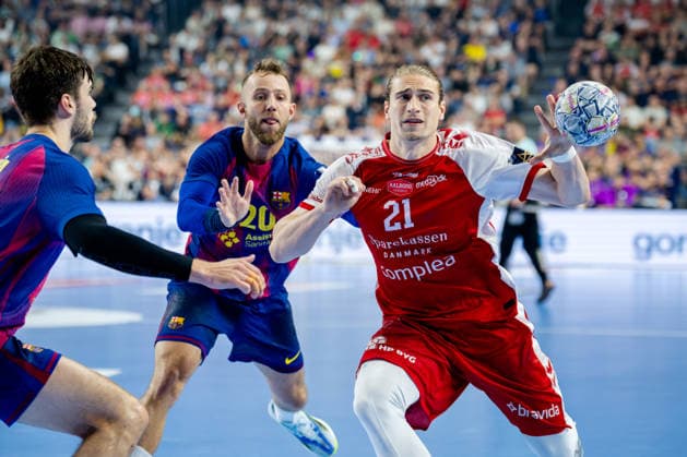 Cologne, 12 05 2026, Handball, Men, EHF Champions League Men 2025 26, Semi-final, Aalborg Handball FC Barcelona Juri Knorr Aalborg Handball, 21 during the match