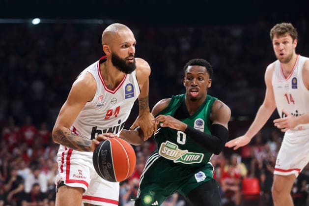 Olympiacos Piraeus v Panathinaikos - Greek Basketball League PIRAEUS, GREECE - JUNE 13: Evan Fournier of Olympiacos Piraeus in action during the 5th and last match of the Greek Basketball League finals between Olympiacos Piraeus and Panathinaikos, at Peace and Friendship Stadium in Piraeus, Greece on June 13, 2026. Georgia Panagopoulou Anadolu Piraeus Greece. Editorial use only. Please get in touch for any other usage.  Copyright: x2026xAnadoluxGeorgiaxPanagopouloux