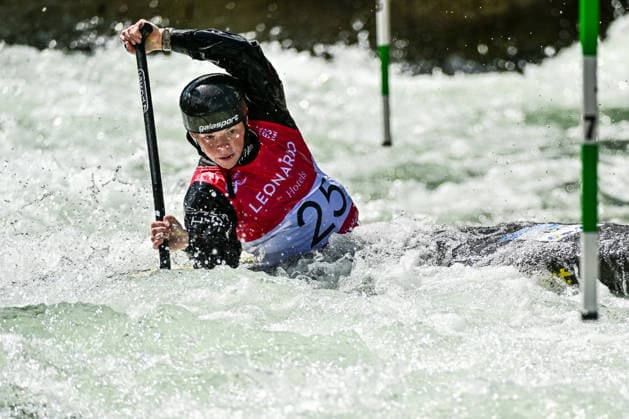 ICF Canoe Slalom World Cup 13 06 2026, Eis Kanal, Augsburg Lena Teunissen NED , Augsburg, 13 06 2026 Canoe World Cup, Slalom K1, Augsburg, Eis Kanal Copyright: xBEAUTIFULxSPORTS Märklx