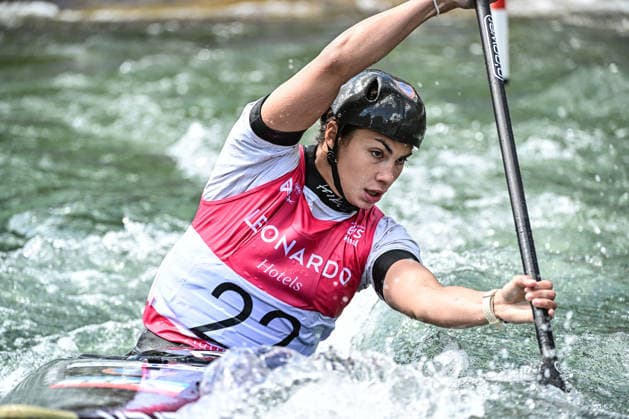 ICF Canoe Slalom World Cup 13 06 2026, Ice Canal, Augsburg Elena Borghi ITA , Augsburg, 13 06 2026 Canoe World Cup, Slalom K1, Augsburg, Ice Canal Copyright: xBEAUTIFULxSPORTS Märklx