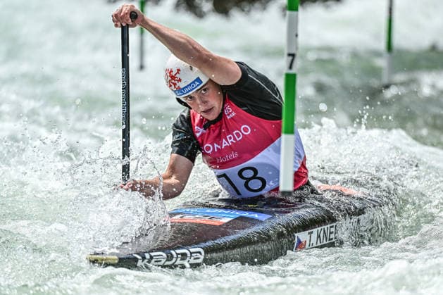 ICF Canoe Slalom World Cup 13 06 2026, Ice Canal, Augsburg Tereza Kneblova CZE , Augsburg, 13 06 2026 Canoe World Cup, Slalom K1, Augsburg, Ice Canal Copyright: xBEAUTIFULxSPORTS Märklx
