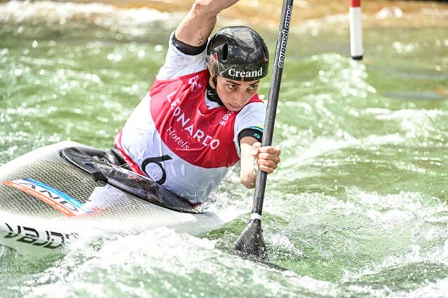 ICF Canoe Slalom World Cup 13 06 2026, Ice Canal, Augsburg Monica Doria AND , Augsburg, 13 06 2026 Canoe World Cup, Slalom K1, Augsburg, Ice Canal Copyright: xBEAUTIFULxSPORTS Märklx