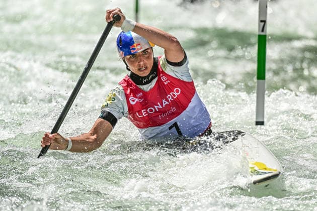 ICF Canoe Slalom World Cup 13 06 2026, Eis Kanal, Augsburg Jessica Fox AUS , Augsburg, 13 06 2026 Canoe World Cup, Slalom K1, Augsburg, Eis Kanal Copyright: xBEAUTIFULxSPORTS Märklx