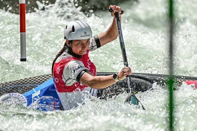 ICF Canoe Slalom World Cup 13 06 2026, Eis Kanal, Augsburg Emanuela Luknarova SVK , Augsburg, 13 06 2026 Canoe World Cup, Slalom K1, Augsburg, Eis Kanal Copyright: xBEAUTIFULxSPORTS Märklx