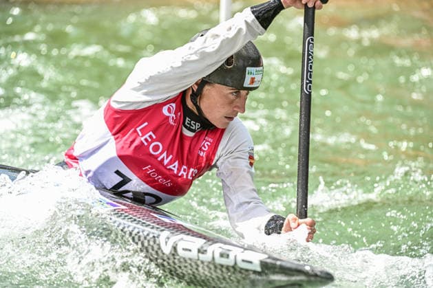 ICF Canoe Slalom World Cup 13 06 2026, Ice Channel, Augsburg Nuria Vilarrubla ESP , Augsburg, 13 06 2026 Canoe World Cup, Slalom K1, Augsburg, Ice Channel Copyright: xBEAUTIFULxSPORTS Märklx
