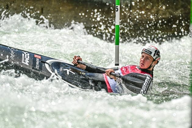 ICF Canoe Slalom World Cup 13 06 2026, Ice Canal, Augsburg Martina Satkova CZE , Augsburg, 13 06 2026 Canoe World Cup, Slalom K1, Augsburg, Ice Canal Copyright: xBEAUTIFULxSPORTS Märklx