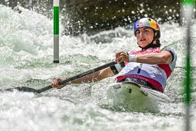 ICF Canoe Slalom World Cup 13 06 2026, Eis Kanal, Augsburg Jessica Fox AUS , Augsburg, 13 06 2026 Canoe World Cup, Slalom K1, Augsburg, Eis Kanal Copyright: xBEAUTIFULxSPORTS Märklx
